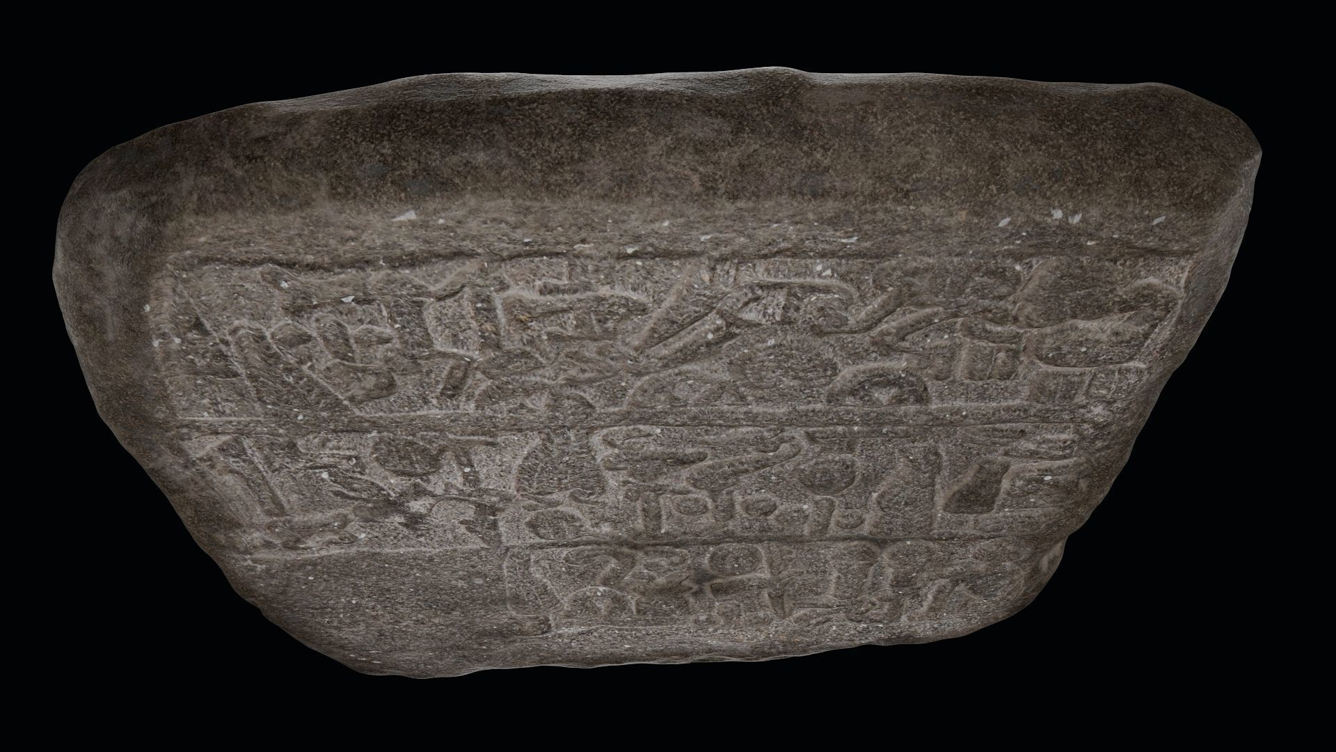 Luwian Hieroglyphic Slab Low-poly 3D model_11