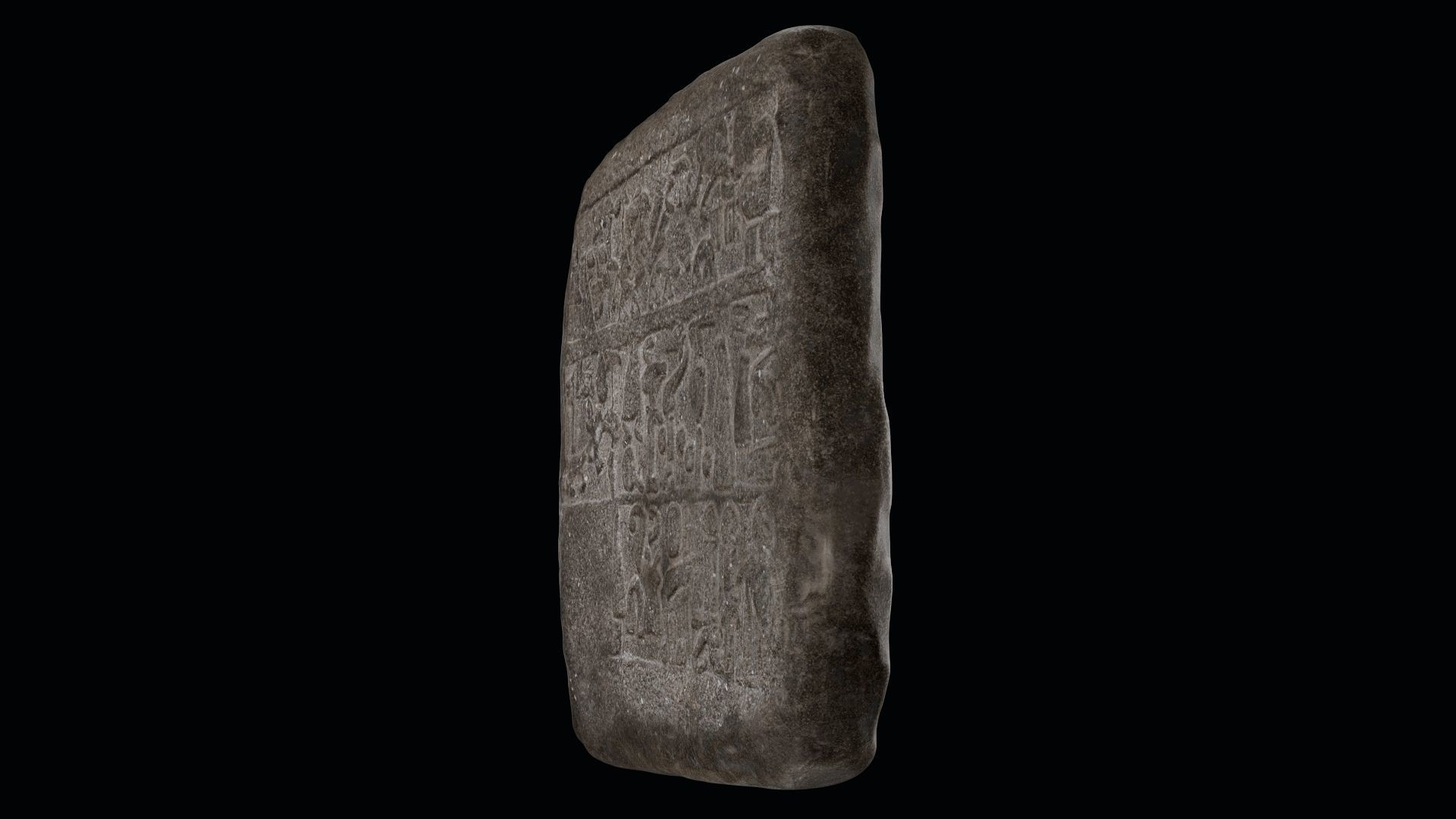 Luwian Hieroglyphic Slab Low-poly 3D model_14