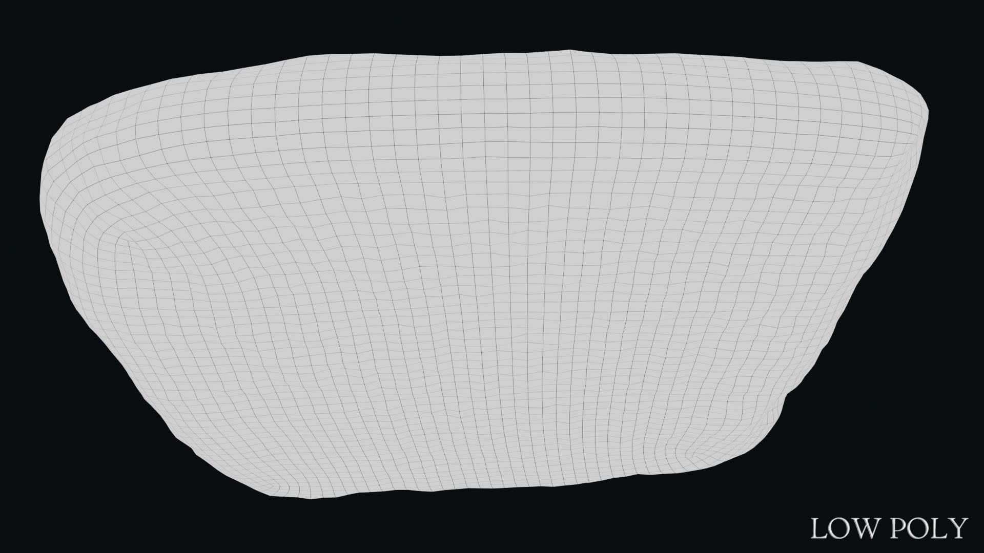 Luwian Hieroglyphic Slab Low-poly 3D model_33