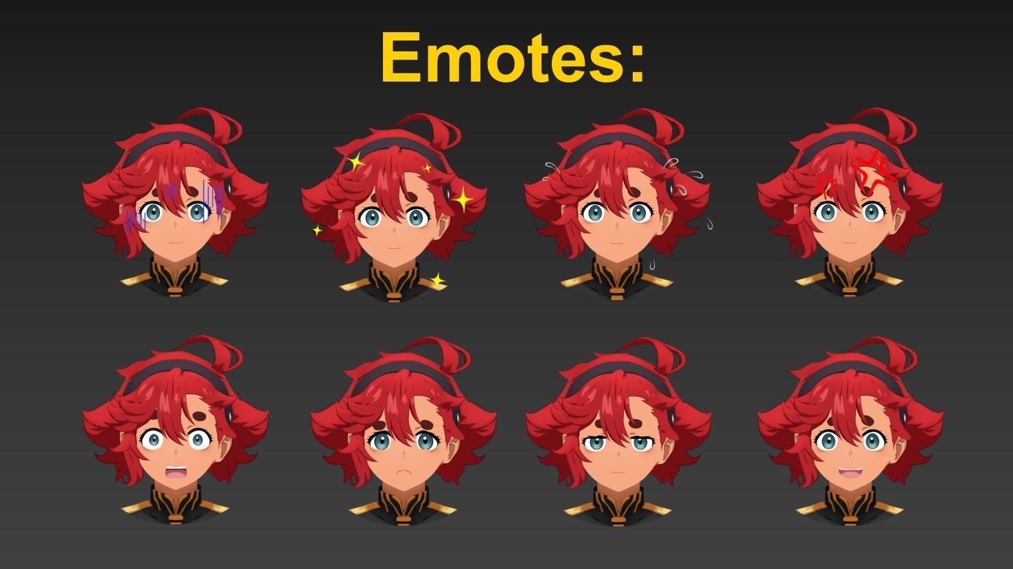 Suletta the Witch from Mercury VRChat avatar 3D model_7