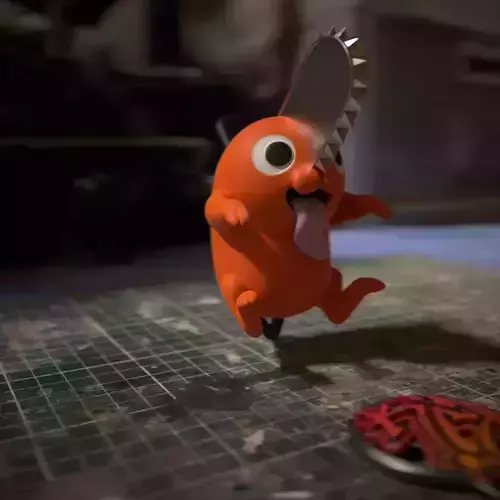 Pochita from chainsaw man anime