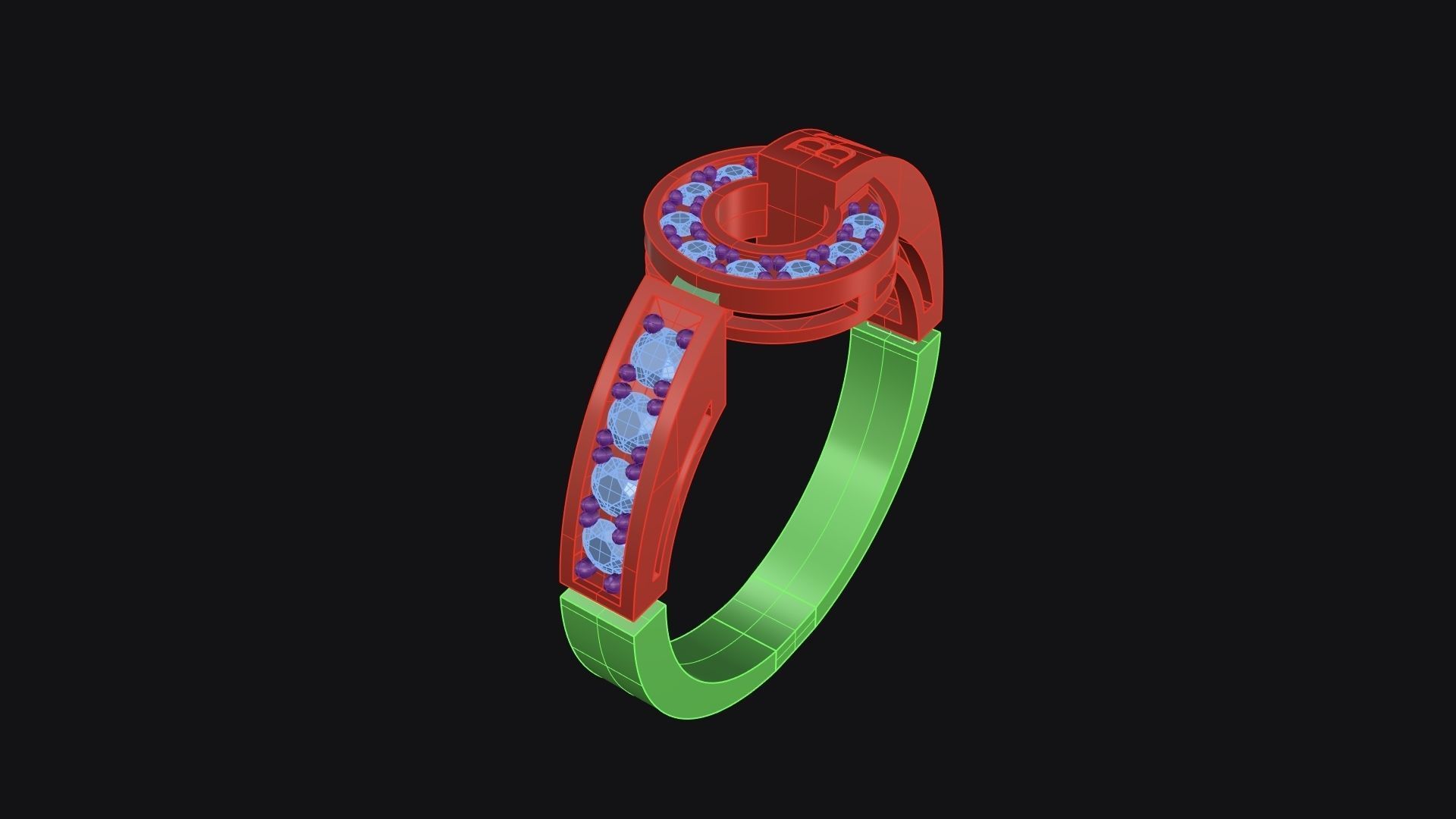 bulgari ring  3D model_4