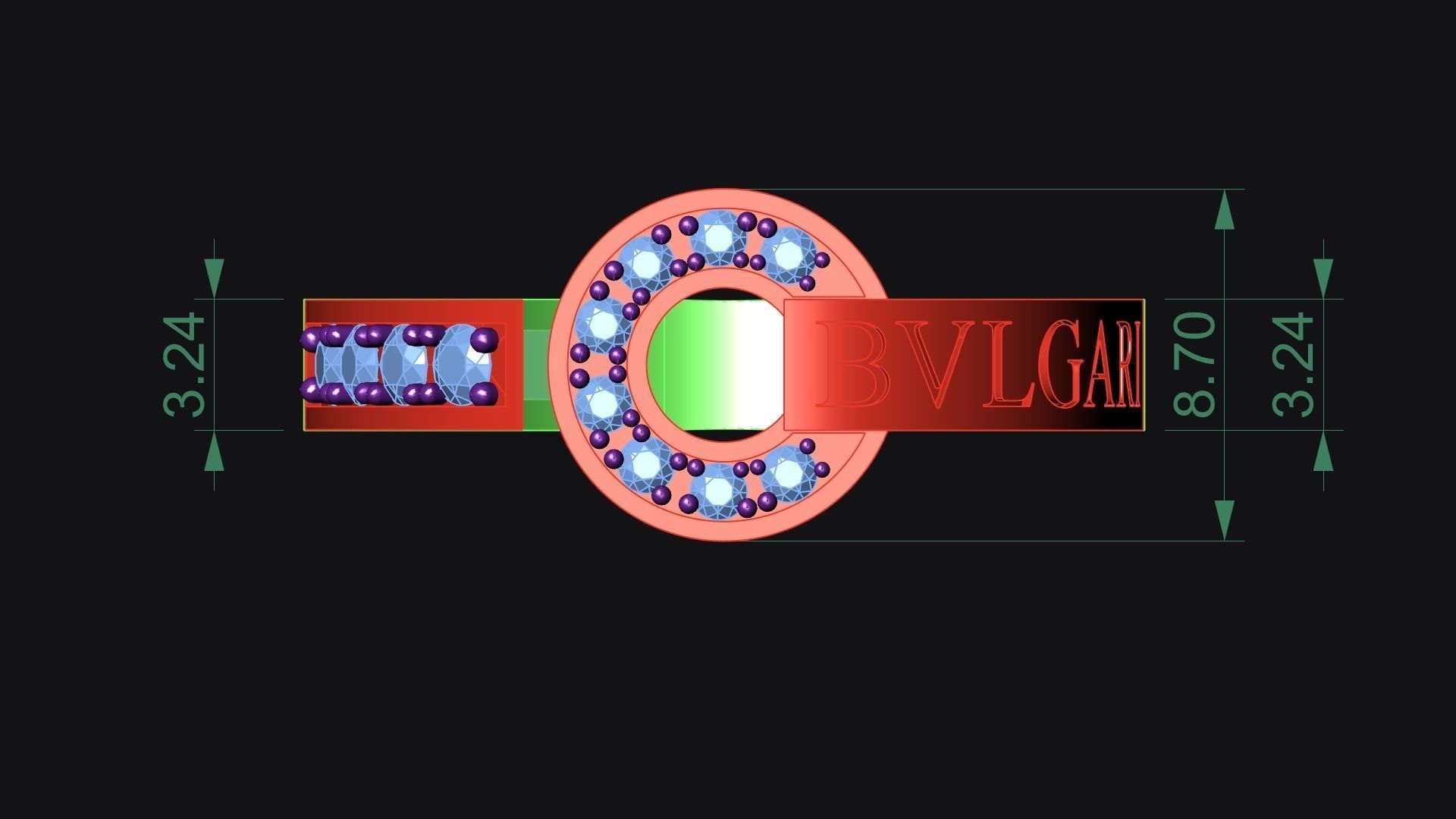 bulgari ring  3D model_5