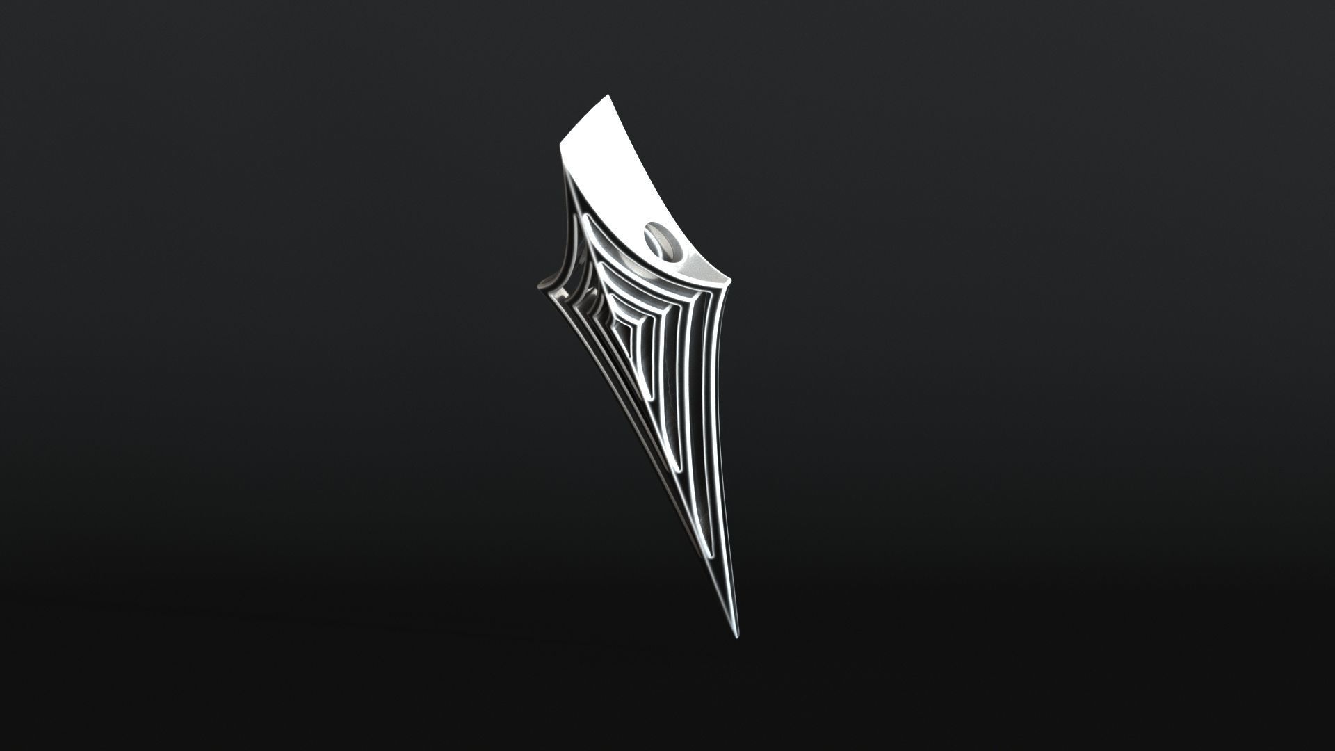 Elven Arrow Pendant F 3D Model 3D print model_12
