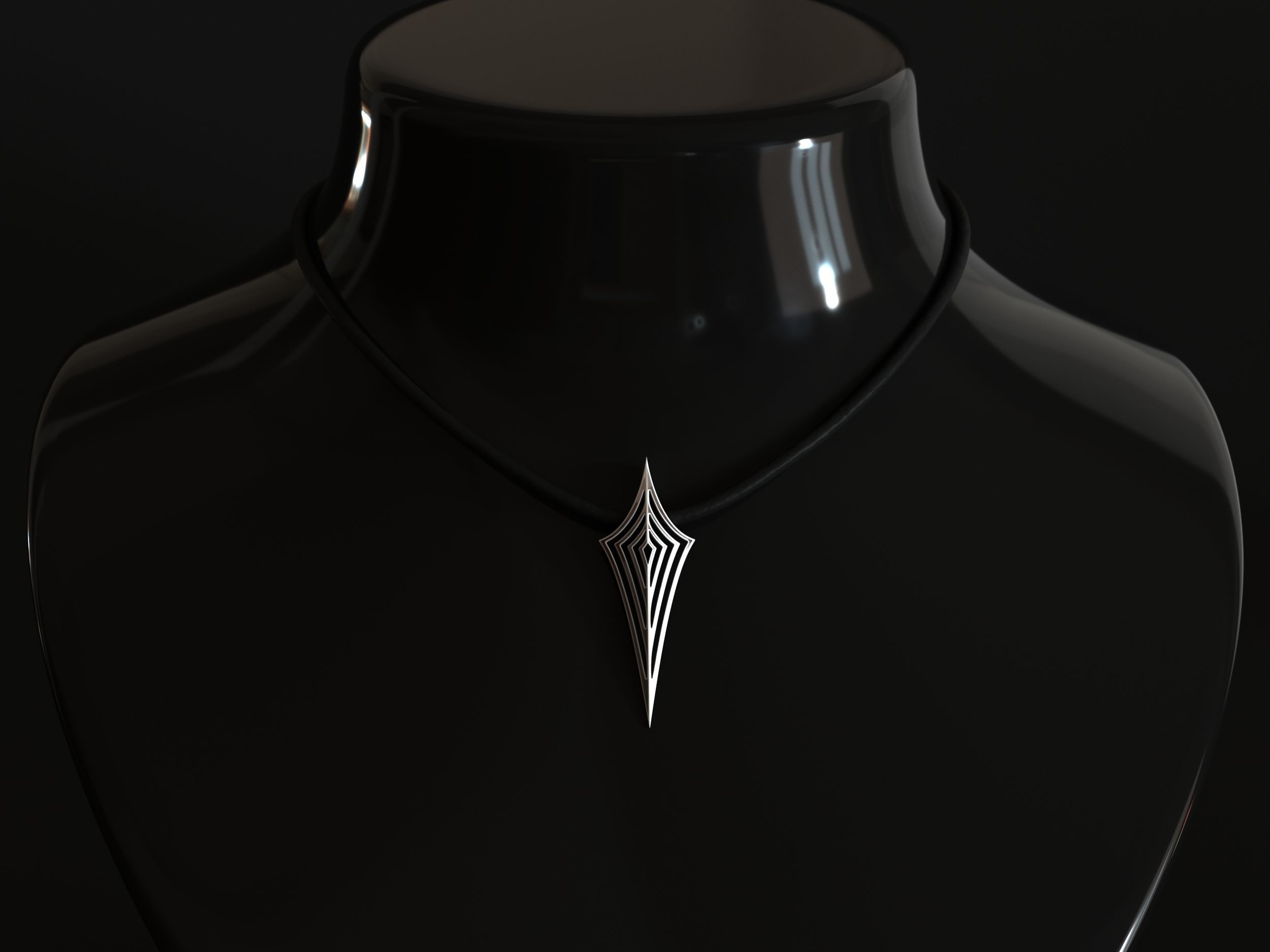 Elven Arrow Pendant F 3D Model 3D print model_2