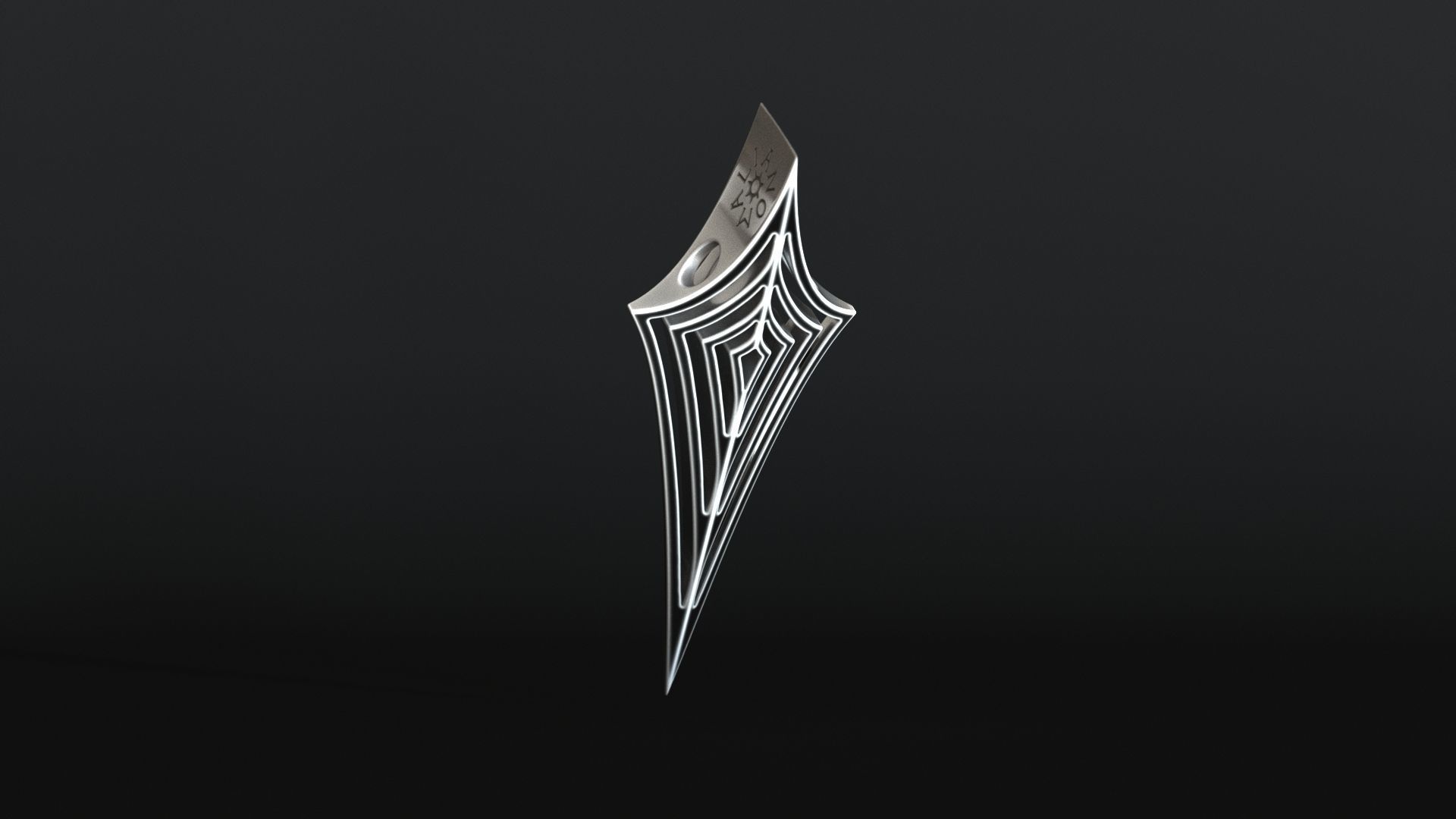 Elven Arrow Pendant F 3D Model 3D print model_14