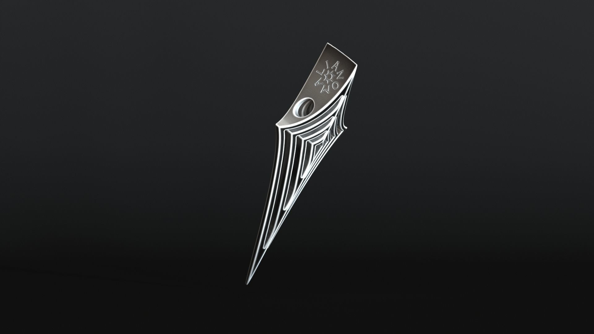 Elven Arrow Pendant F 3D Model 3D print model_15