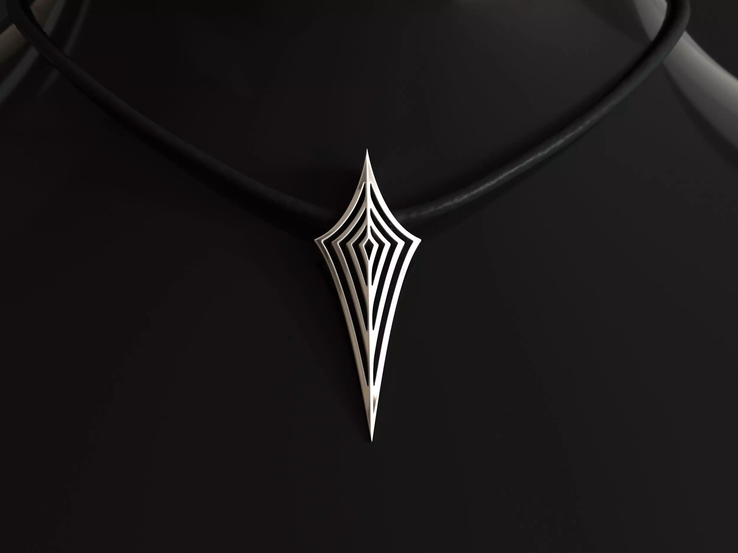 Elven Arrow Pendant F 3D Model 3D print model_0