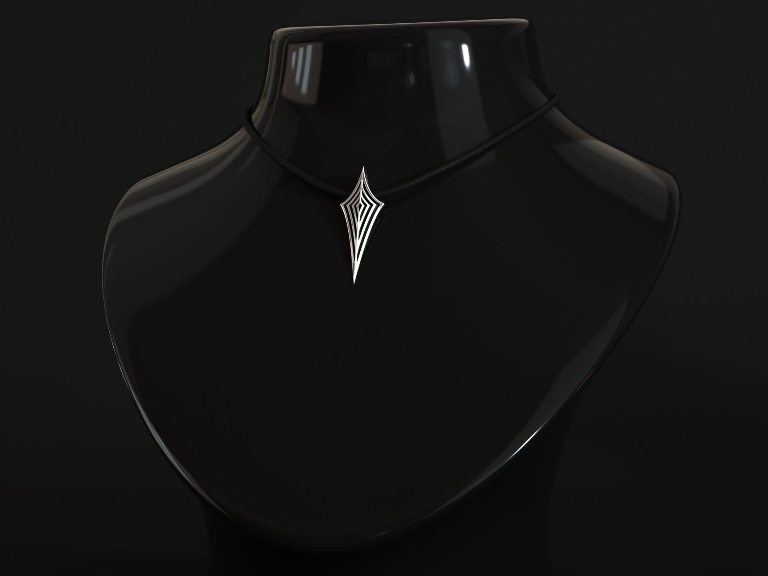 Elven Arrow Pendant F 3D Model 3D print model_4