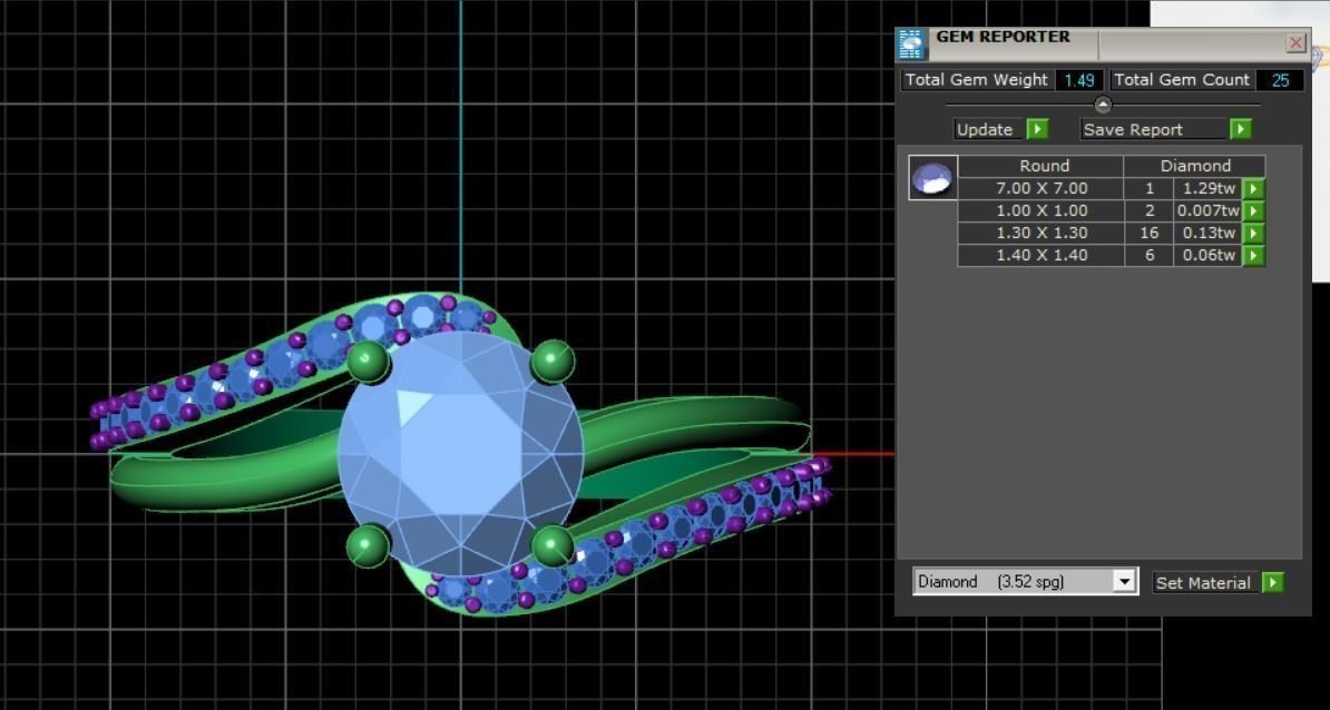solitaire ring  3D print model_2