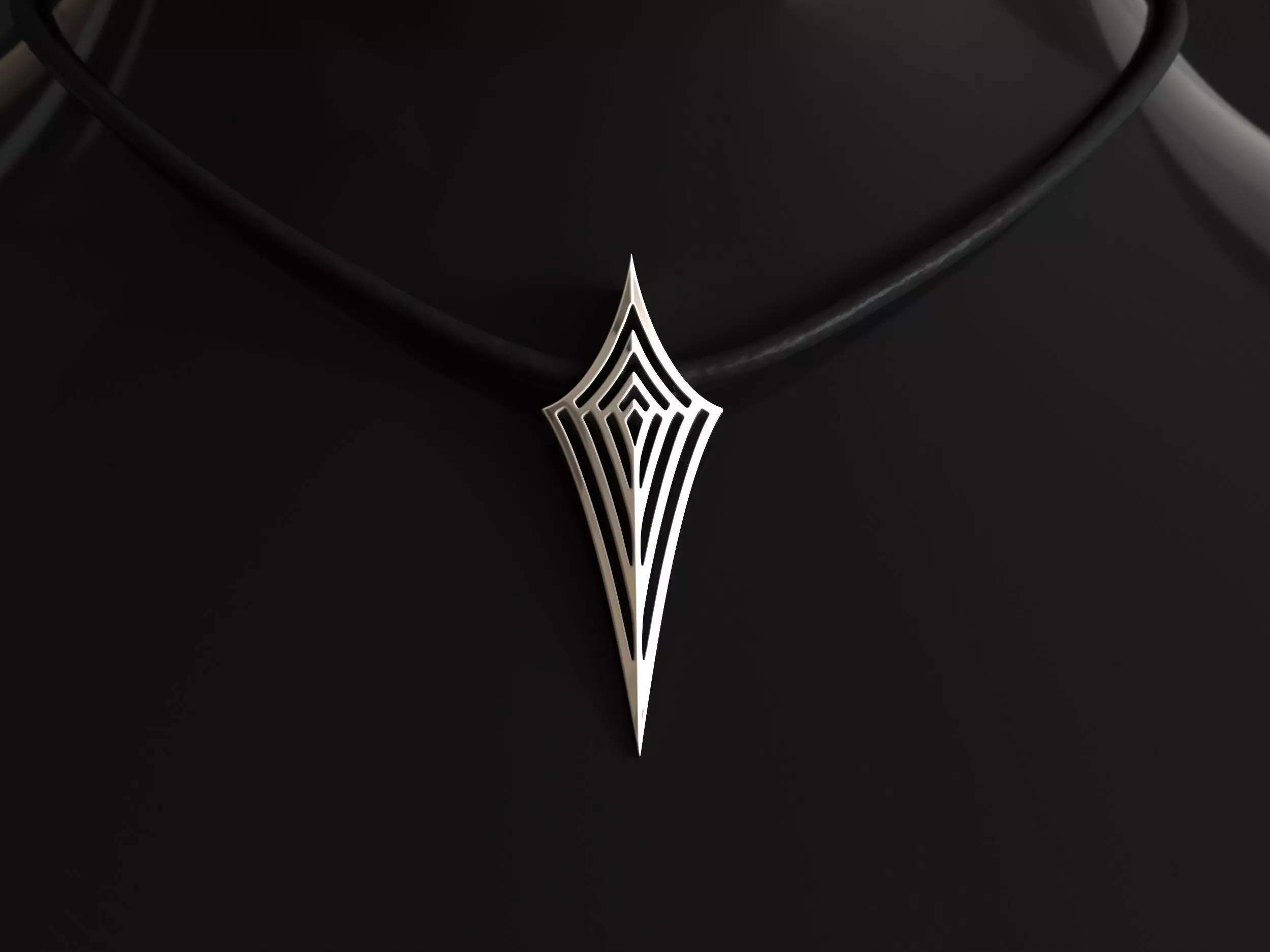 Elven Arrow Pendant G 3D Model 3D print model_0
