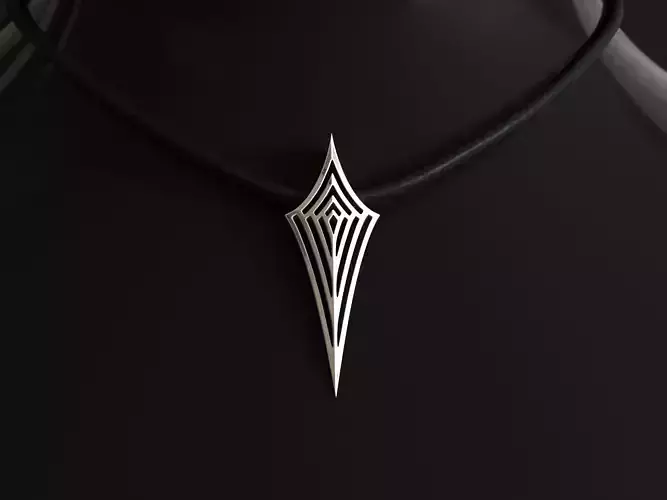 Elven Arrow Pendant G 3D Model 3D print model