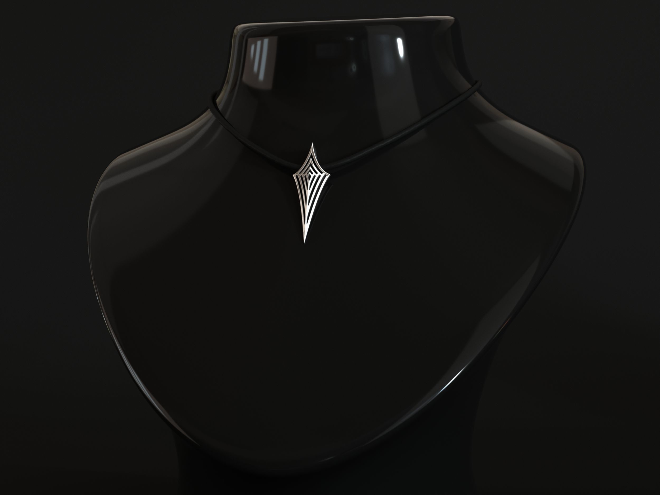 Elven Arrow Pendant G 3D Model 3D print model_4