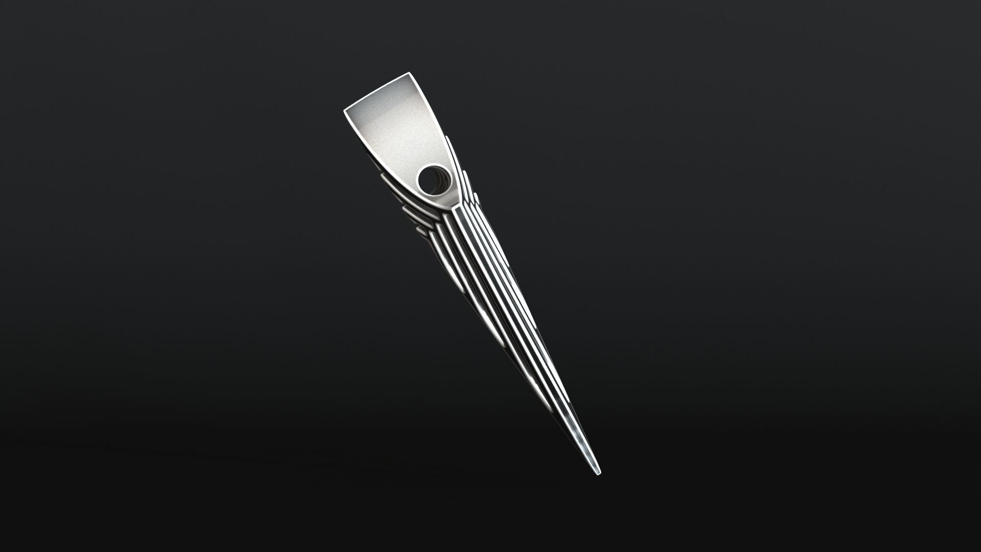 Elven Arrow Pendant G 3D Model 3D print model_10