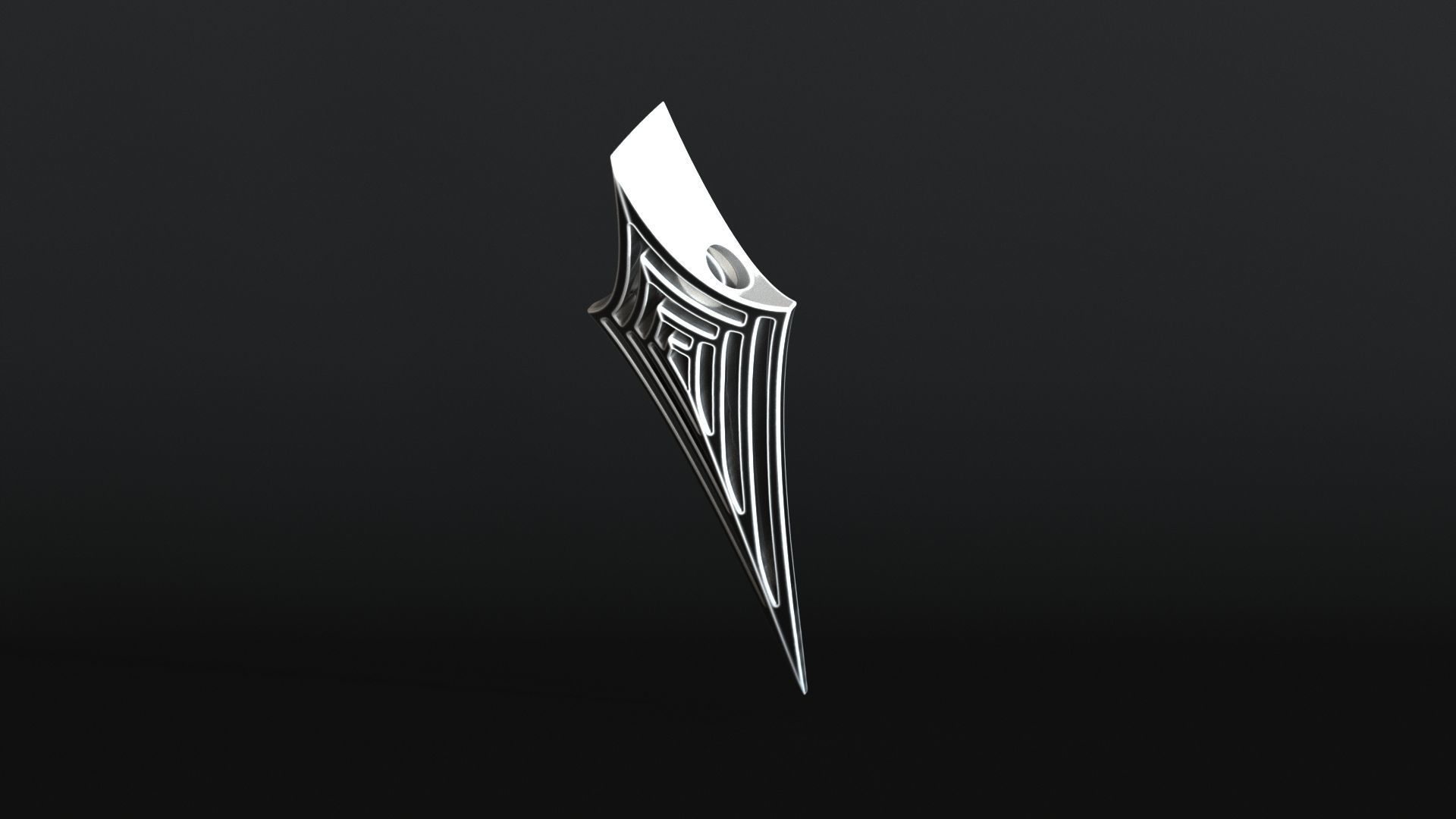 Elven Arrow Pendant G 3D Model 3D print model_12