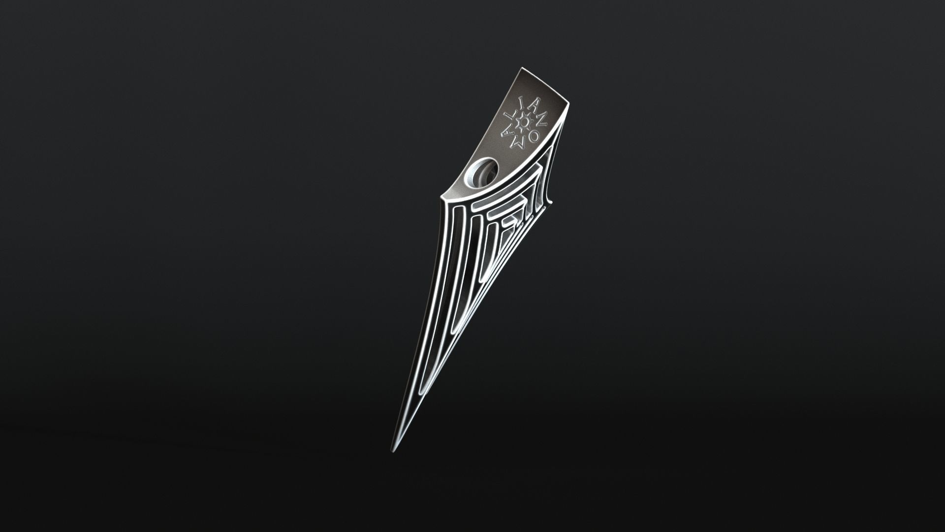 Elven Arrow Pendant G 3D Model 3D print model_15