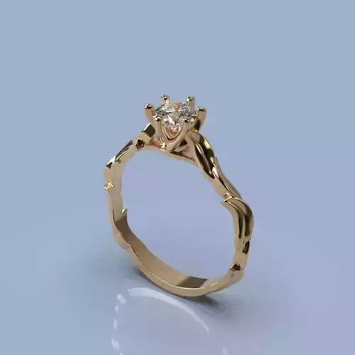 Delicate ring with diamond