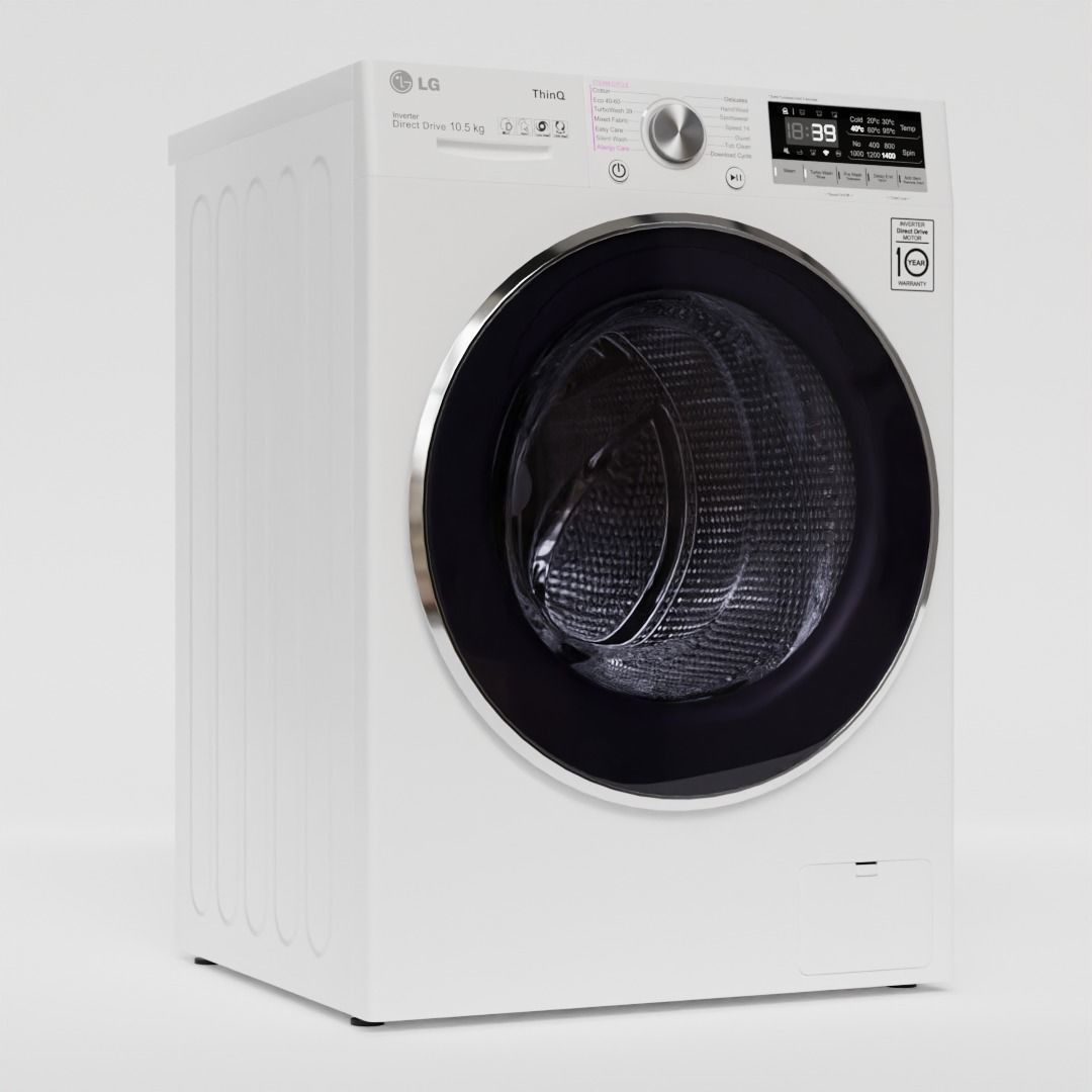 Washing Machine LG-F4WV7010S2W 3D model_2