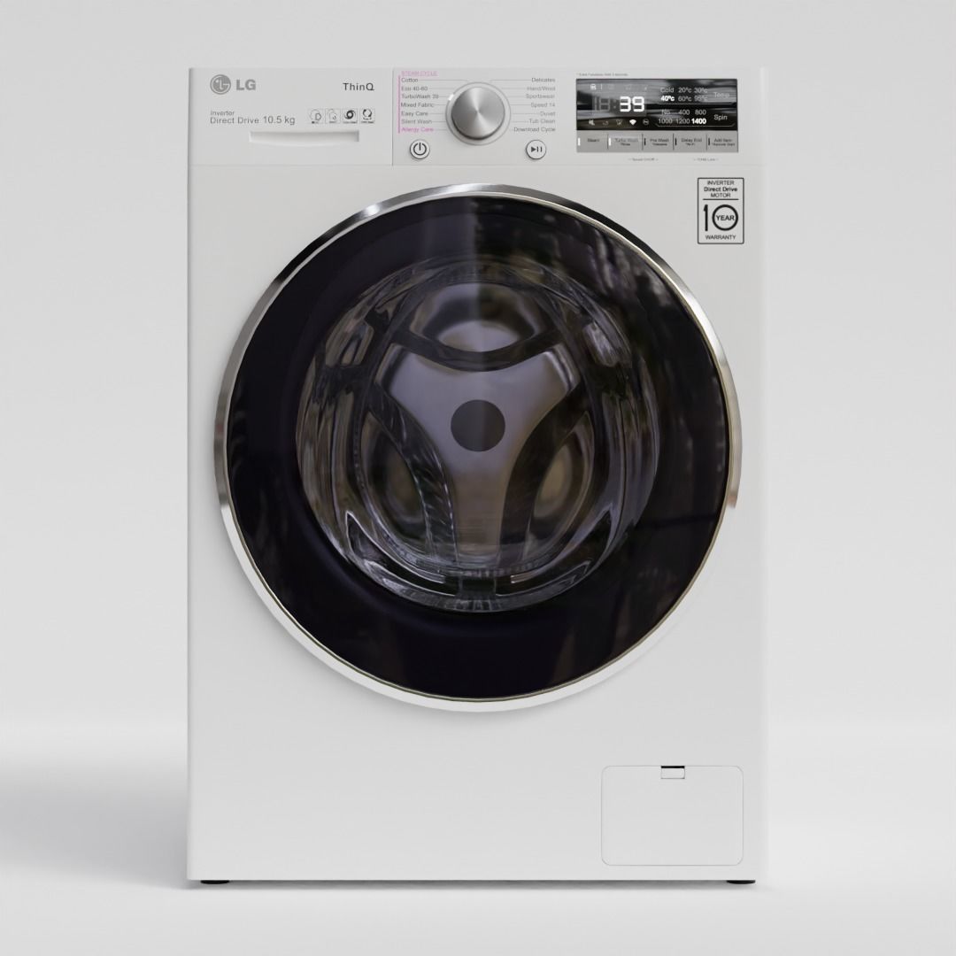 Washing Machine LG-F4WV7010S2W 3D model_1