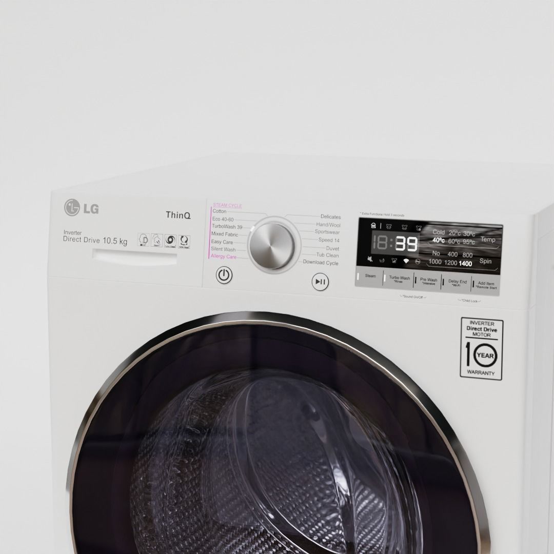 Washing Machine LG-F4WV7010S2W 3D model_4