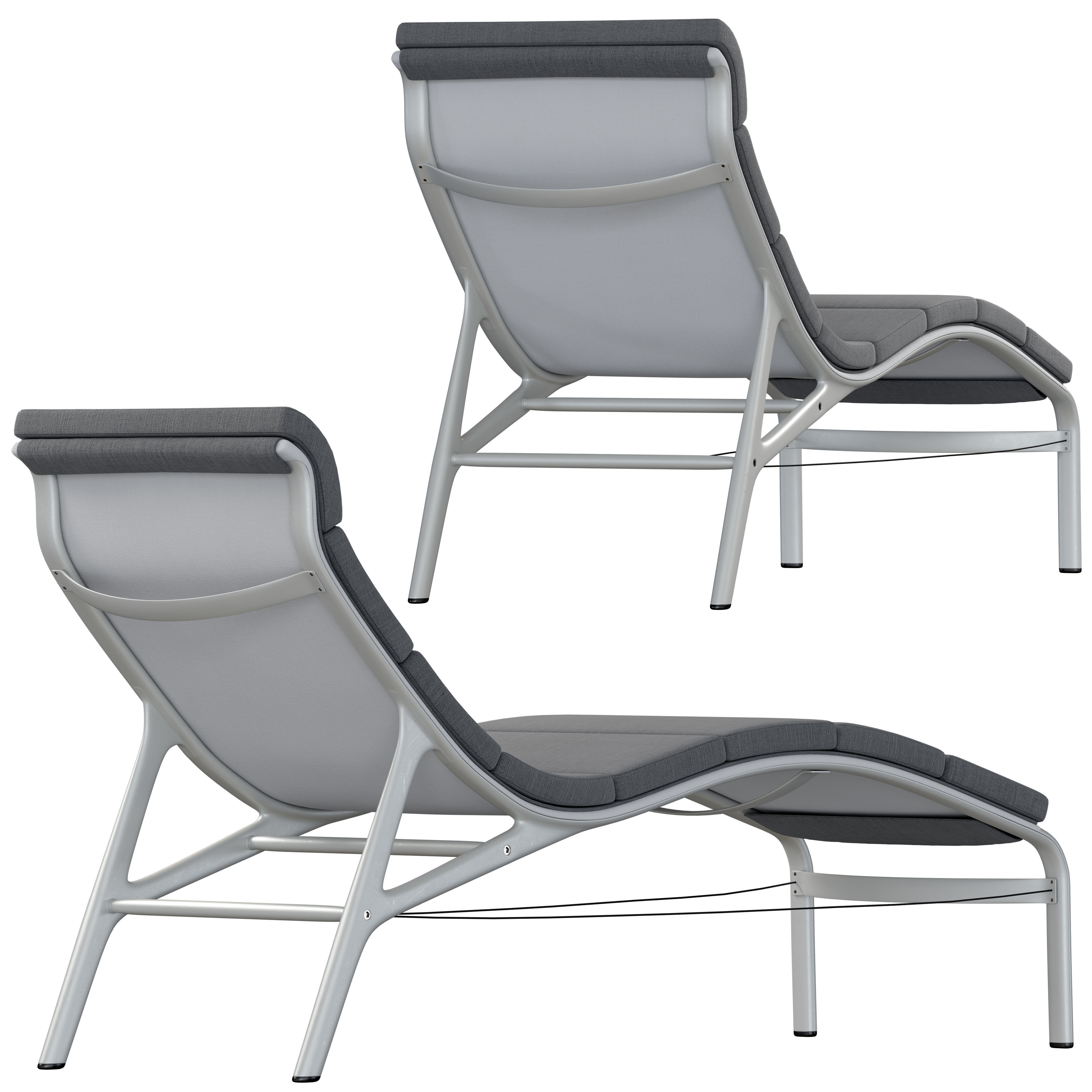 Alias Longframe soft sunbed 3D model_3