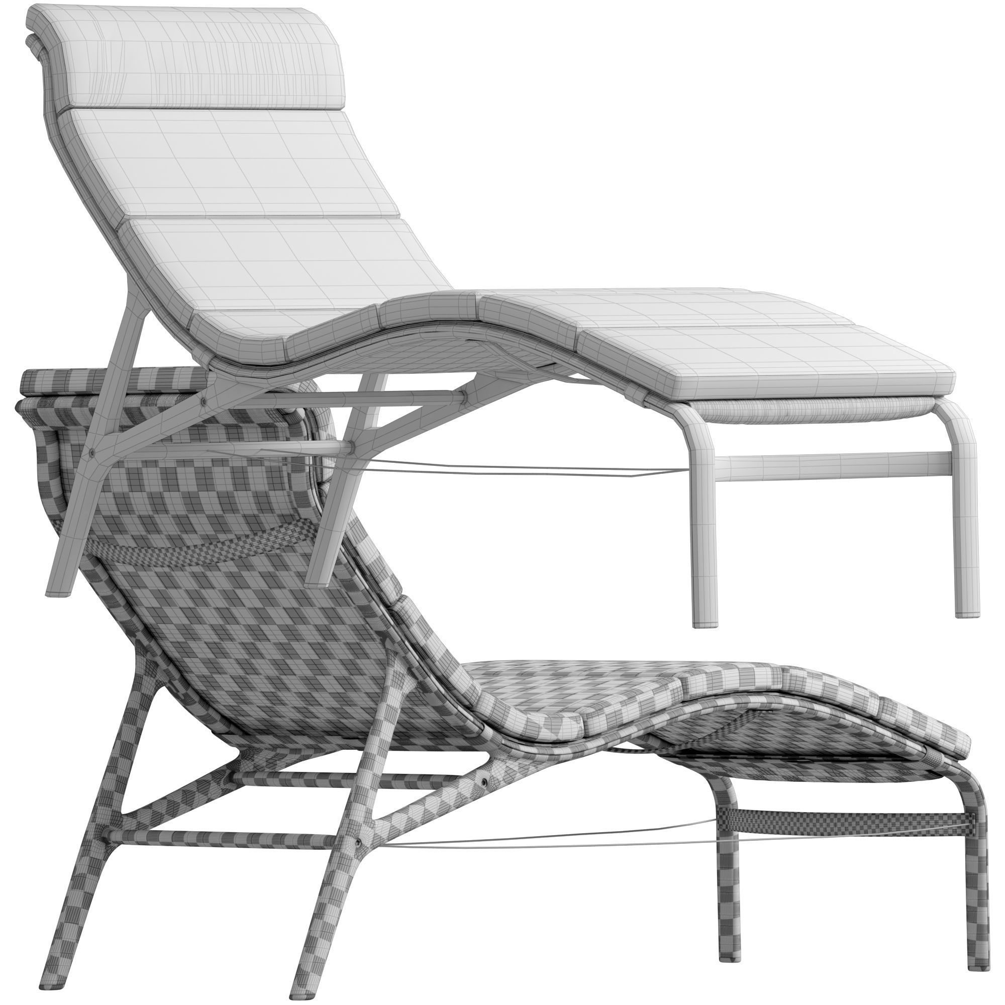 Alias Longframe soft sunbed 3D model_5