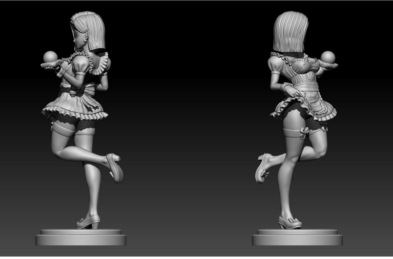 Androide 18 Maid 3D print model_1
