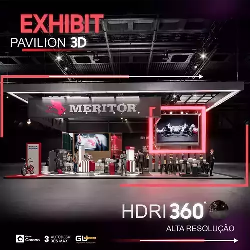 EXHIBIT PAVILION 3D - 3DSMAX - CORONA RENDER 3D model