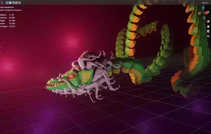 Dragon Low Poly 3D model