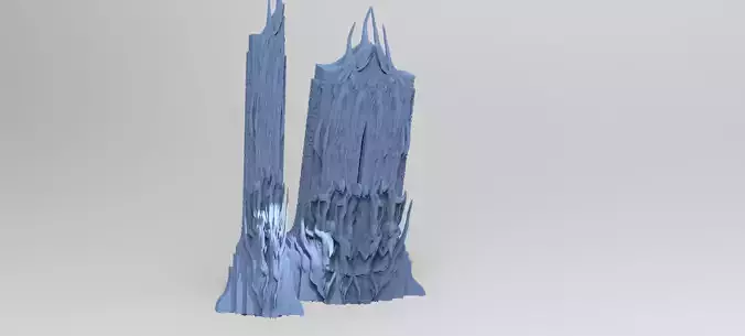Dantes Underworld Gateway Pillars 2 versions 3D model