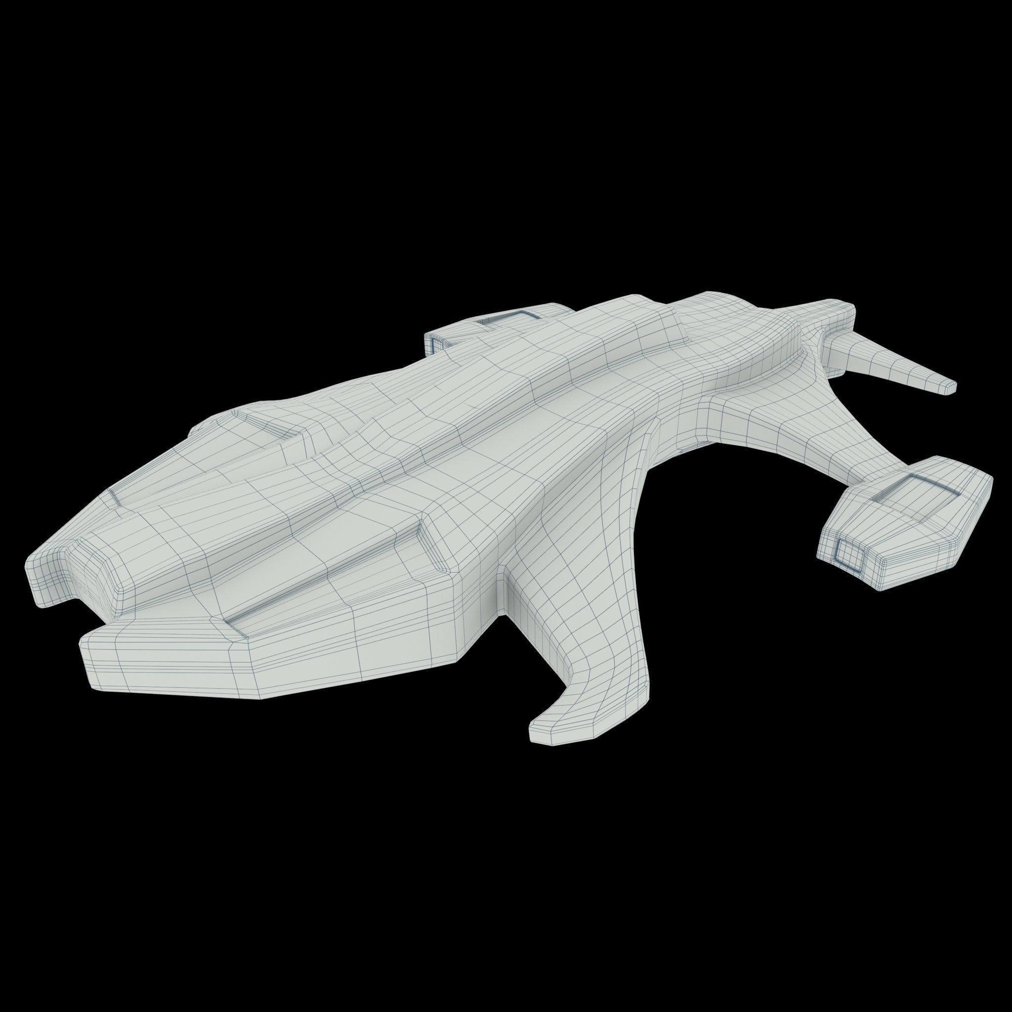 Spaceship halo weapon Low-poly 3D model_7