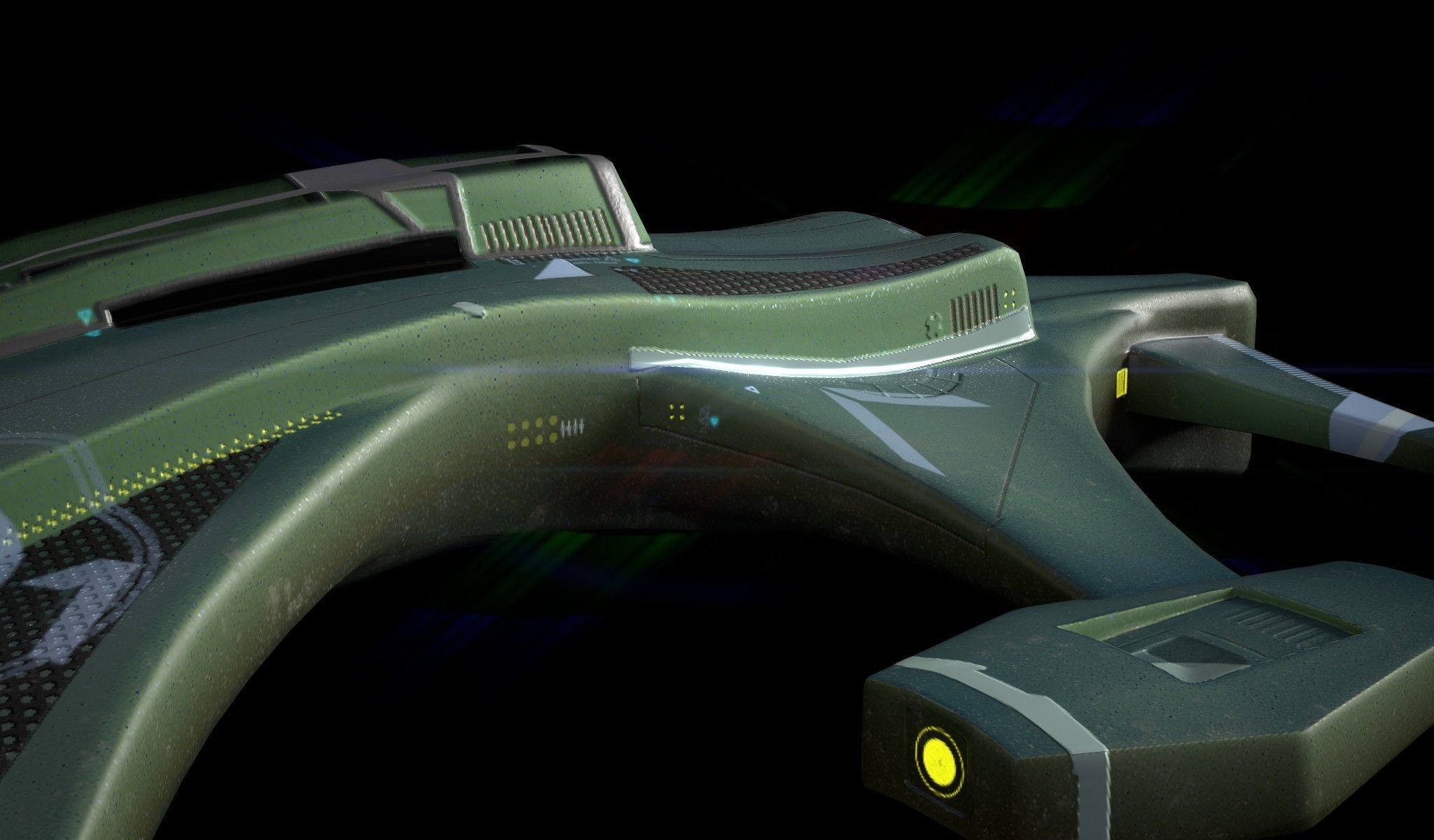 Spaceship halo weapon Low-poly 3D model_5