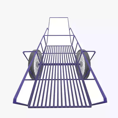 low-poly local thailand trolley model