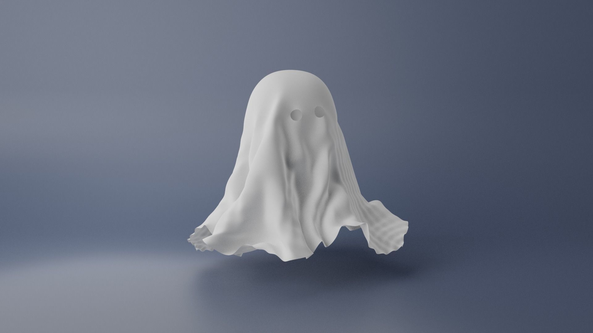 Cartoon Ghost 3D model_1