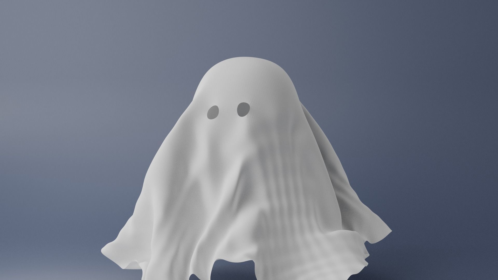 Cartoon Ghost 3D model_9