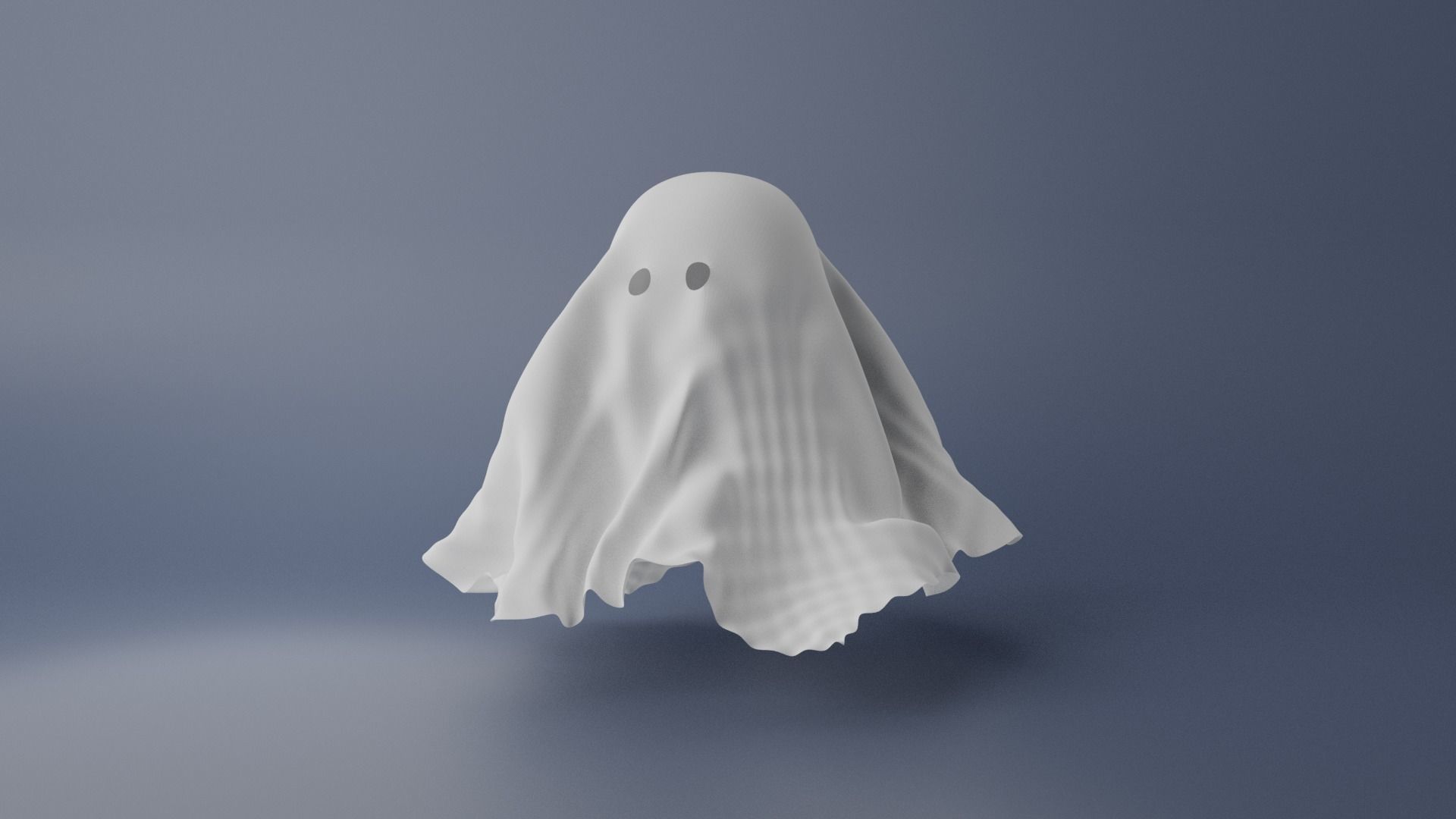 Cartoon Ghost 3D model_2