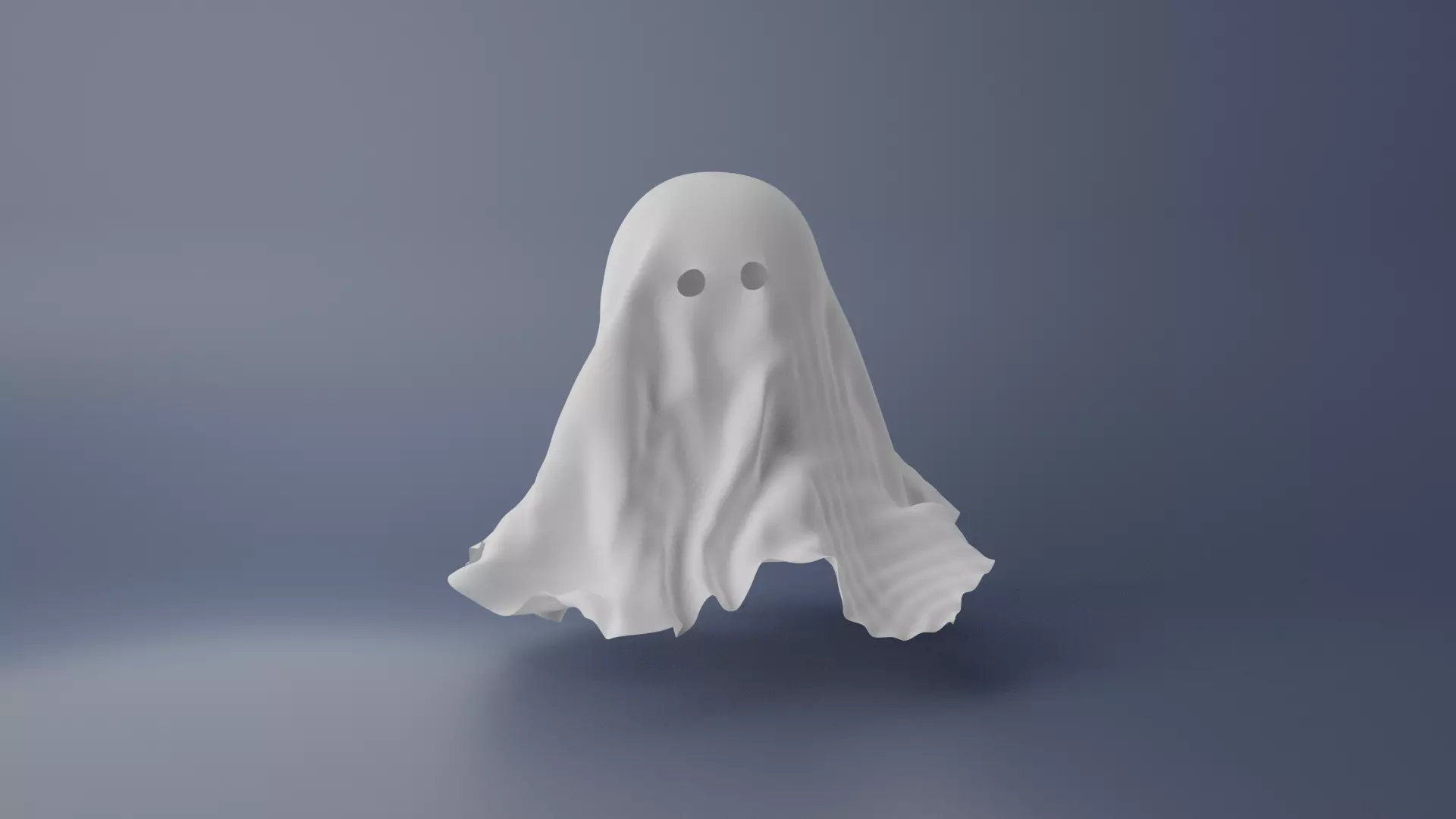 Cartoon Ghost 3D model_0