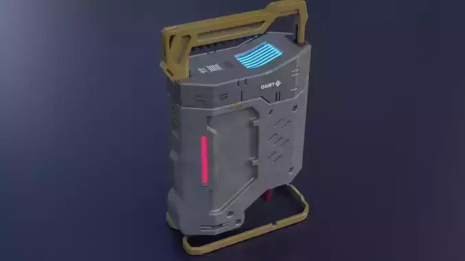 low-poly game ready Sci-fi Battery Low-poly 3D model