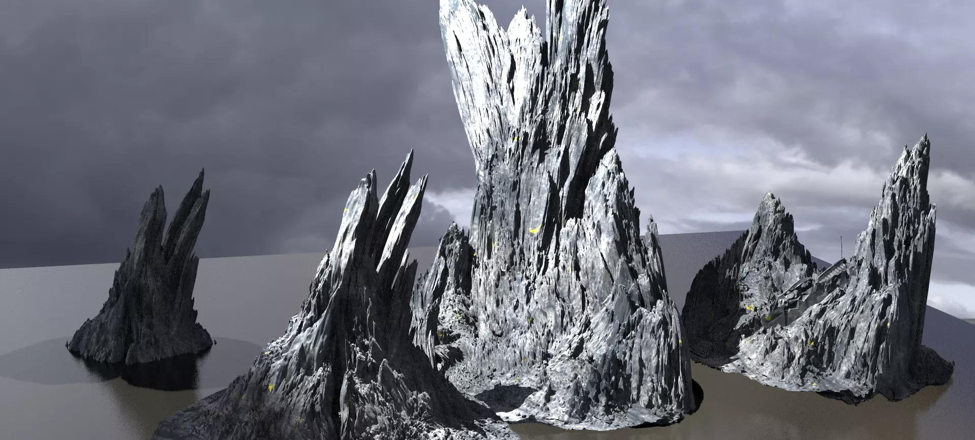 Sharp Mountain range collection 1 3D model
