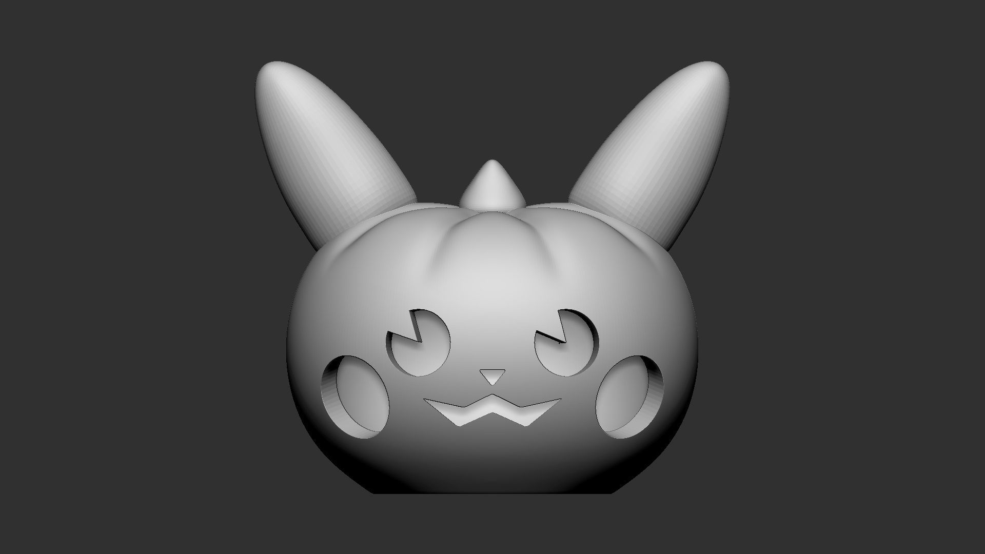 Pikachu Pumpkin - 3D Print Model 3D print model_9