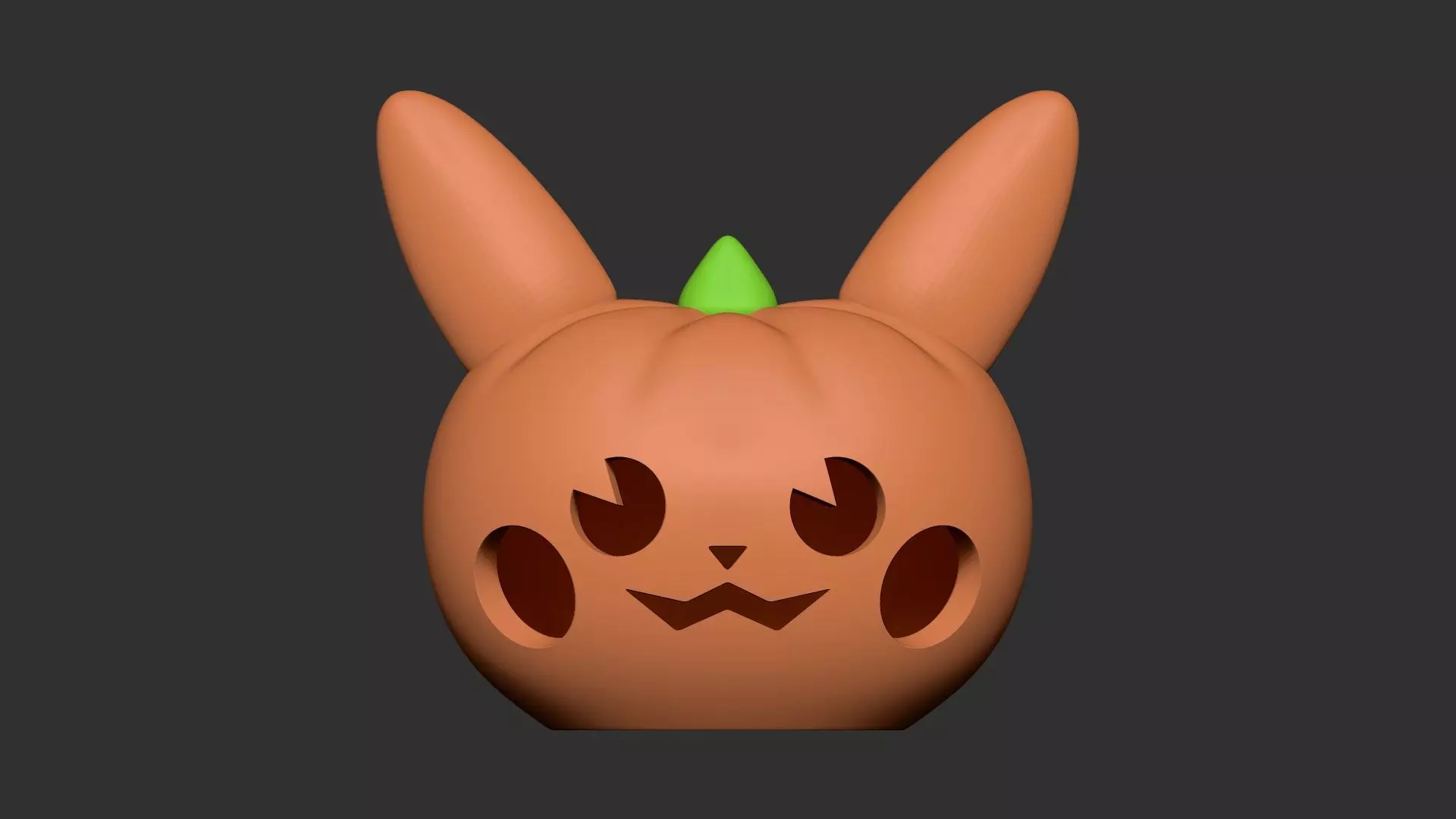 Pikachu Pumpkin - 3D Print Model 3D print model_0