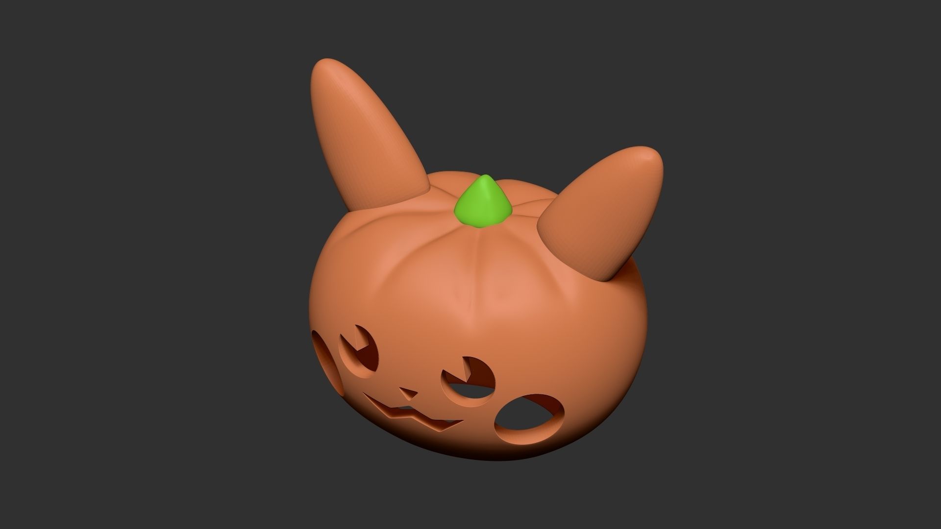 Pikachu Pumpkin - 3D Print Model 3D print model_3