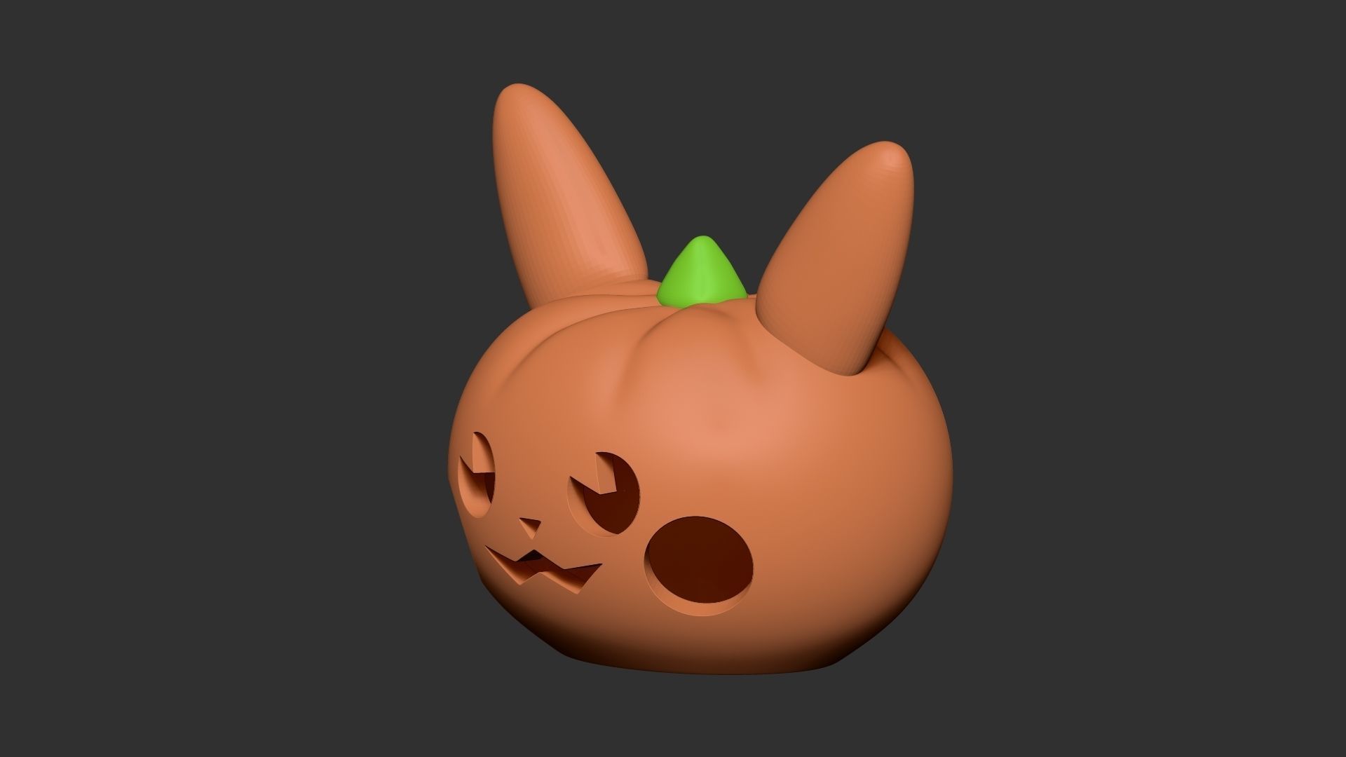 Pikachu Pumpkin - 3D Print Model 3D print model_6