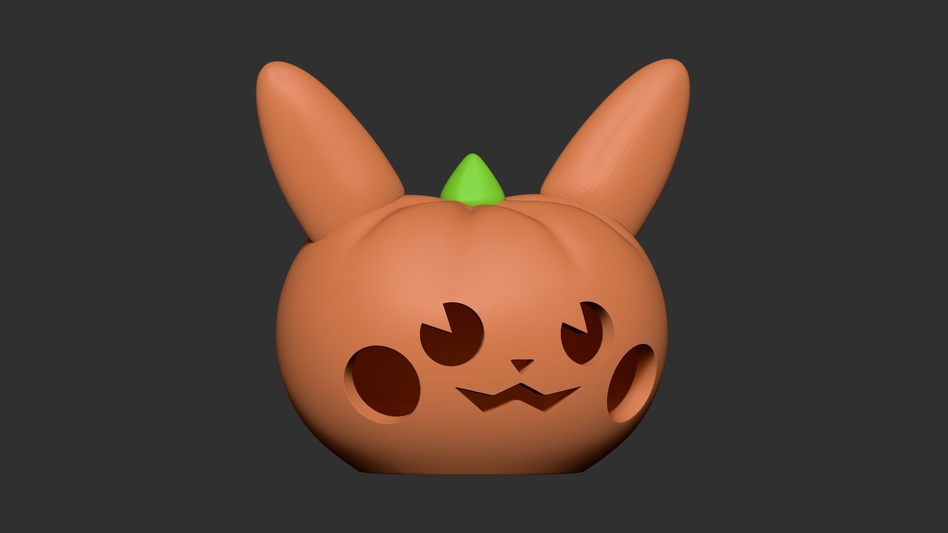 Pikachu Pumpkin - 3D Print Model 3D print model_1