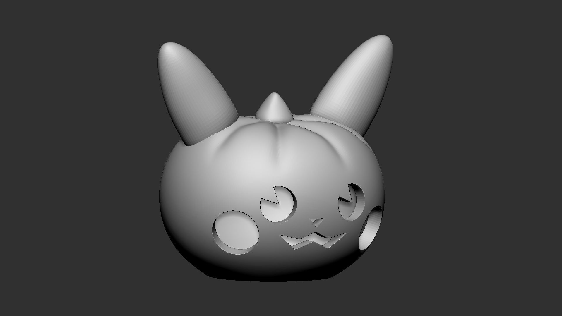 Pikachu Pumpkin - 3D Print Model 3D print model_10