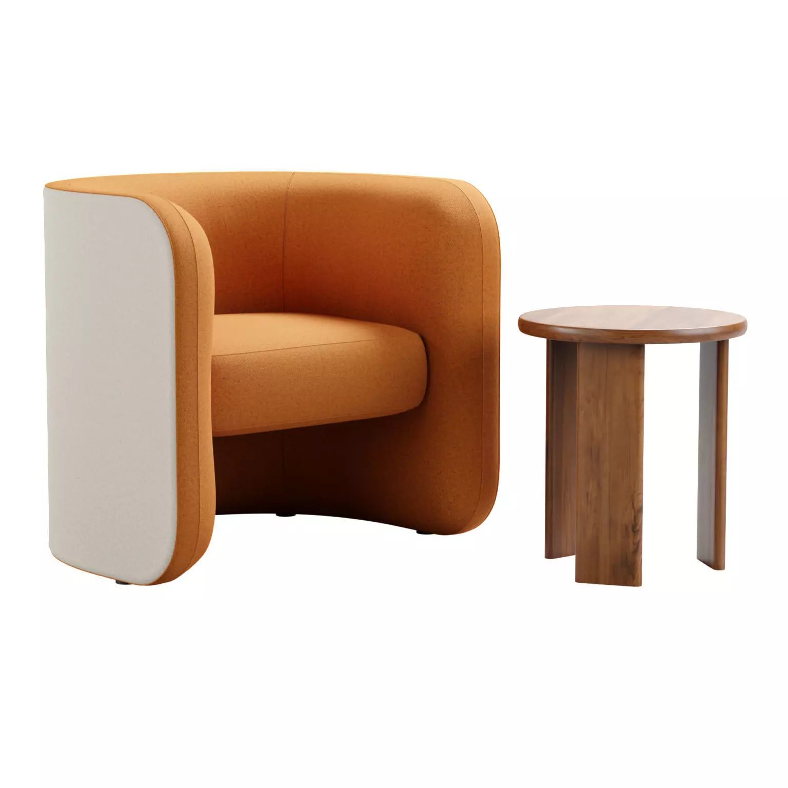 Derlot Biggie Chair - Coffee Table 3D model