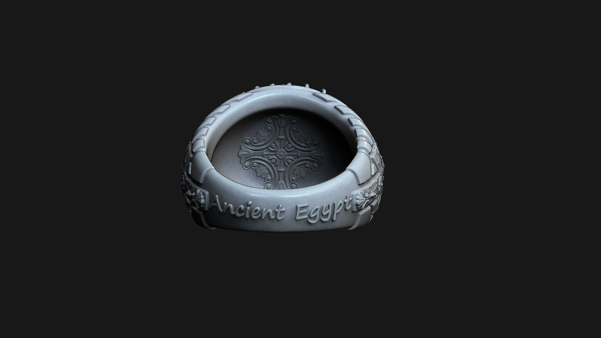 ANUBIS and ANKH SYMBOL - RING FOR 3DPRINTING 3D print model_14