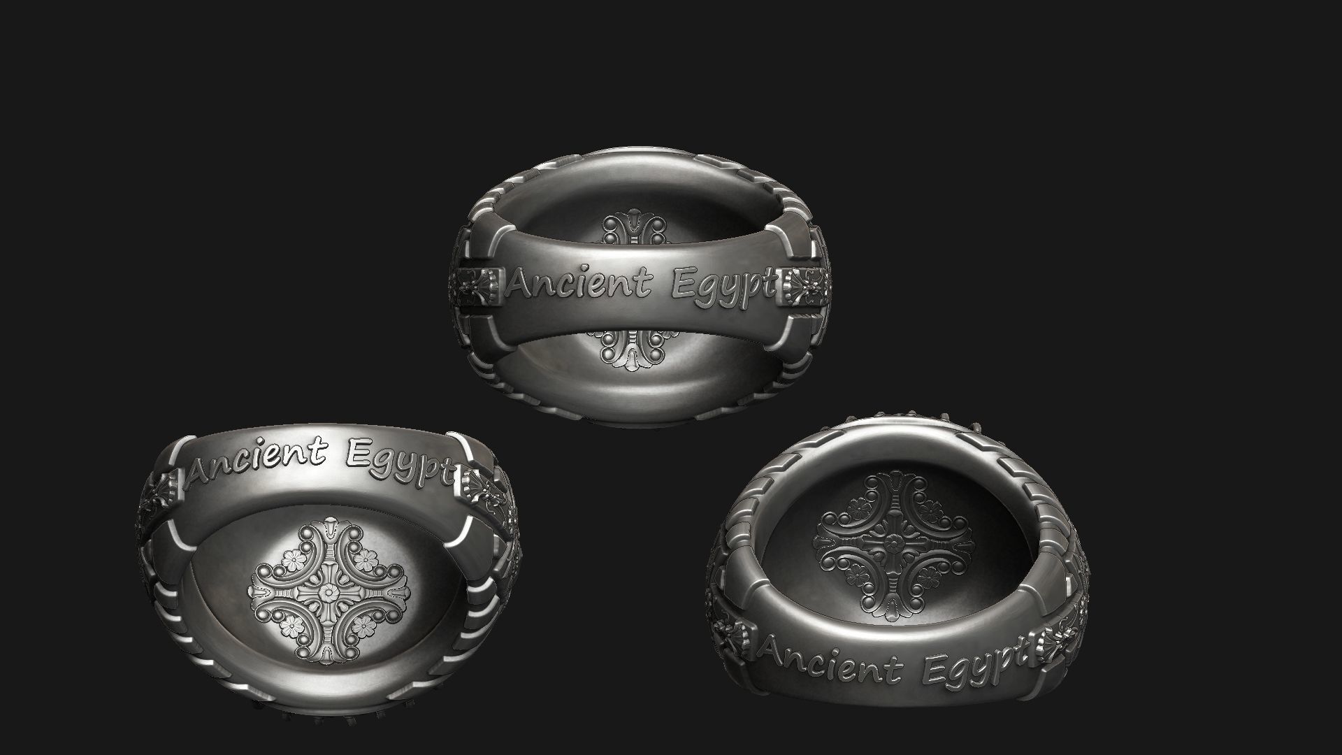ANUBIS and ANKH SYMBOL - RING FOR 3DPRINTING 3D print model_7