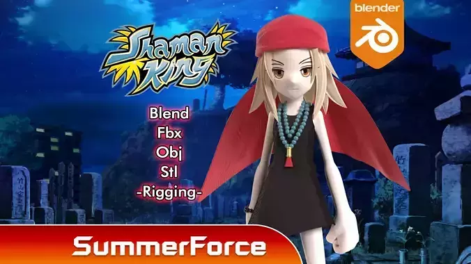 Kyoyama Anna - Shaman King 3D model