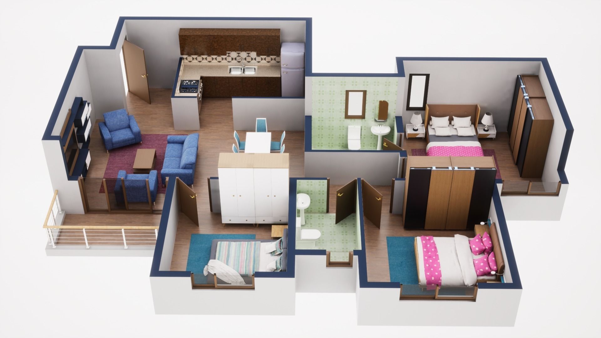 3D Floor Plan Model 48 3D model | CGTrader